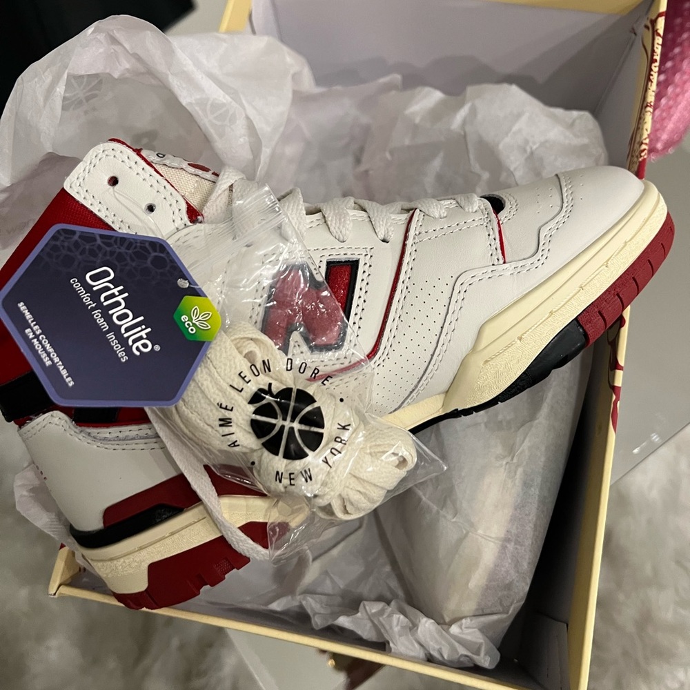 BRAND NEW New Balance 650R Aime Leon Dore White Red